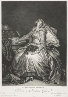 Madame Greuze Asleep, 1776. Jean-Michel the Younger Moreau (French, 1741-1814). Etching and