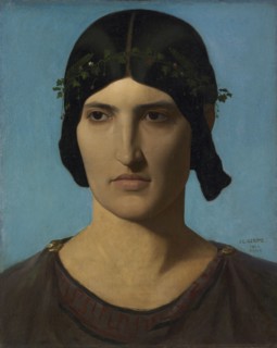 Head of an Italian Woman, 1847-1860. Jean-Léon Gérôme (French, 1824-1904). Oil on fabric; framed: