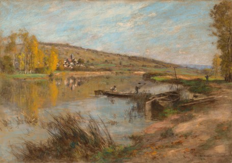 Quai au Sable, Chartèves, 1904. Léon Augustin Lhermitte (French, 1844-1925). Pastel; framed: 94.3 x