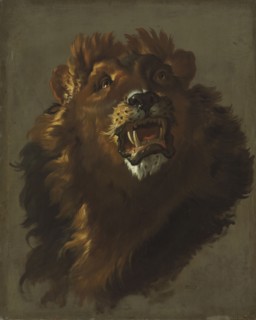 Lion, 1750s. Giuseppe Baldrighi (Italian, 1723-1803). Oil on canvas; framed: 108 x 92 x 7 cm (42