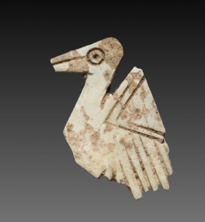 Stylized Bird:  Decorative Inlay for a Box, c. 2000 BC. Israel, possibly Jericho. Bone; overall: 4