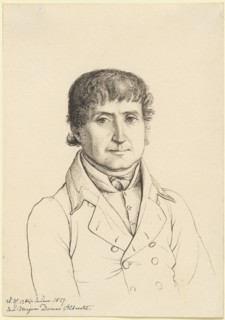 Majordomo Albrecht, 1827. Gerhard Wilhelm von Reutern (German, 1794-1865). Pen and gray and black
