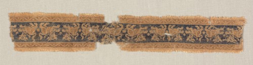 Fragment of Band or Border, 6th century. Syria, 6th century. Compound twill weave, silk; overall: 3