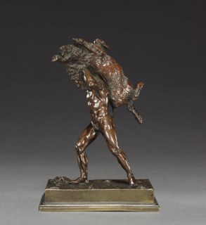 Hercules Carrying the Erymanthean Boar, c. 1820-1830. Antoine-Louis Barye (French, 1796-1875).