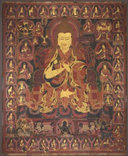 Tsong Khapa, Founder of the Geluk Order, c. 1440-1470. Central Tibet, mid 15th Century. Opaque