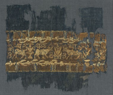Tiraz with gold, 1020 - 1035. Egypt, Fatimid period, reign of Caliph al-Zahir, 1020–1035. Plain