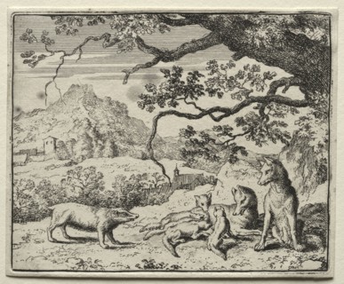 Reynard the Fox:  The Badger Calls Reynard to Court. Allart van Everdingen (Dutch, 1621-1675).