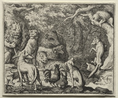 Reynard the Fox:  Reynard Asks Permission to Confess. Allart van Everdingen (Dutch, 1621-1675).