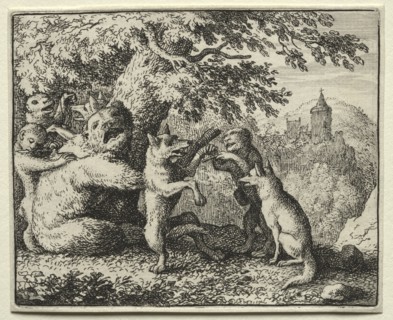 Reynard the Fox:  Reynard Equipped for his Pilgrimage. Allart van Everdingen (Dutch, 1621-1675).