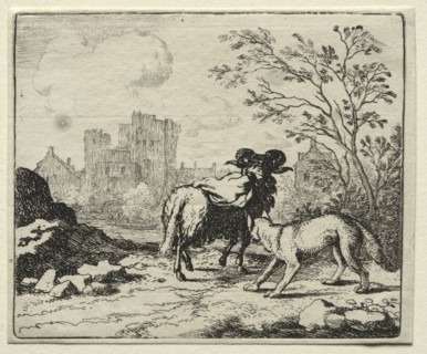 Reynard the Fox:  Reynard Sends a Packet to the Lion. Allart van Everdingen (Dutch, 1621-1675).