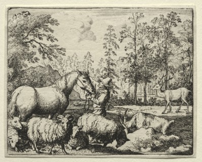 Reynard the Fox:  The Jealous Horse. Allart van Everdingen (Dutch, 1621-1675). Etching