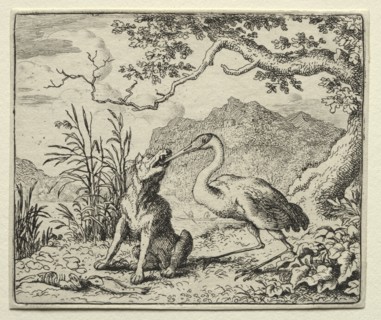 Reynard the Fox:  The Ungrateful Wolf. Allart van Everdingen (Dutch, 1621-1675). Etching