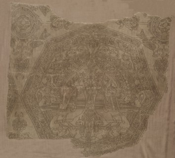 Fragment, early 900s. Iran, Abbasid - early Buyid period, early 10th century. Lampas weave, silk;