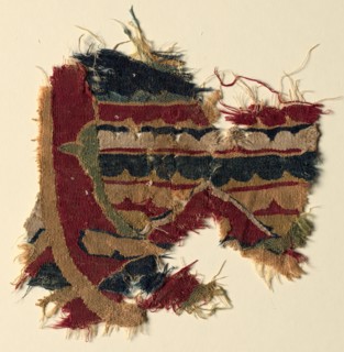 Fragment of a Large Hanging, 800s. Egypt, Tulunid period, 9th century. Tapestry weave: wool;