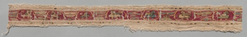 Fragment of a Tiraz, 1100s. Egypt, Fatimid period, 12th century. Tabby ground with inwoven tapestry