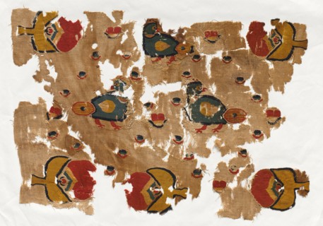 Fragment of a Curtain, 500s. Egypt, Byzantine period, 6th century. Tabby weave, inwoven tapestry