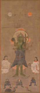 Shomen Kongo: The Blue-Faced Kongo, 17th century. Japan, early Edo period (1615-1868). Hanging