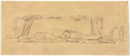 Sketch of the Dead Christ Lying by the Sepulchre, 1800s. Jules Eugène Lenepveu (French, 1819-1898).