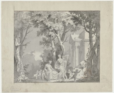 Classical Scene, 1775-1800. Circle of Francisco Vieira (Portuguese, 1765-1805). Pen and brown and