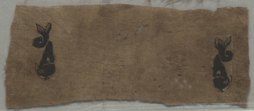Two Fragments from a Curtain: Dolphins, 400s - 500s. Egypt, Byzantine period, 5th-6th century.