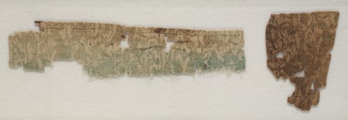 Fragments, 1100s. Egypt, Ayyubid, 12th century. Tabby with supplementary weft; silk; average: 21.5