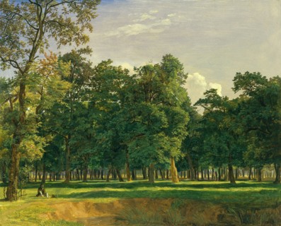 Prater Landscape, c. 1831. Ferdinand Georg Waldmüller (Austrian, 1793-1865). Oil on wood panel;