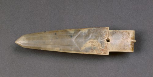 Ceremonial Dagger-Axe with Animal Masks (Ge), c. 1600-1050 BC. China, Shang dynasty (c.1600-c.1046