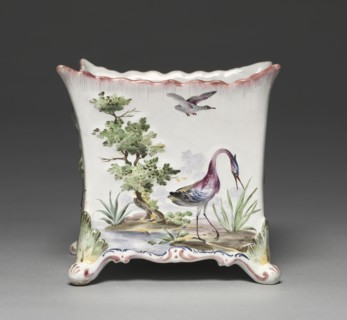 Flower Container, c. 1765. Sceaux Factory (French). Faience; overall: 12.1 x 13.7 cm (4 3/4 x 5 3/8