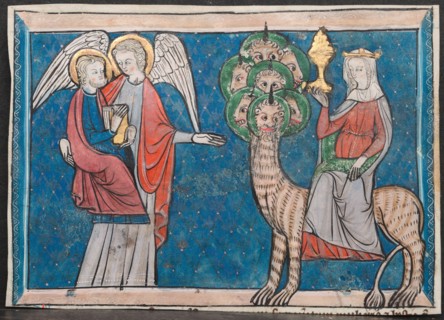 Miniature from a Manuscript of the Apocalypse: The Woman upon the Scarlet Beast and The Fall of