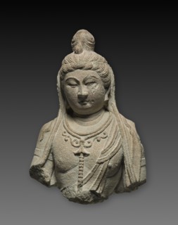 Bodhisattva, early 700s. China, Shanxi province, Taiyuan, Tianlongshan caves, Cave 6, Tang dynasty