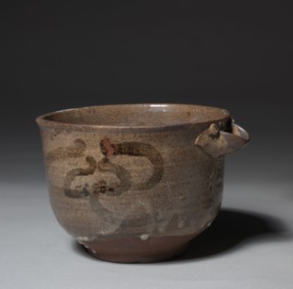 Spouted Bowl with Flower Design: Karatsu Ware, late 16th century. Japan, Momoyama Period