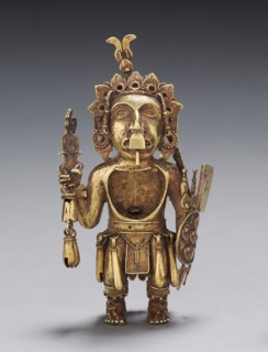 Figure of a Warrior, after 1325. Central Mexico, Tetzcoco?, Aztec, Post-Classic Period.