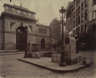 Fountain of the L'École Polytechnique, 1902. Eugène Atget (French, 1857-1927). Albumen print, gold
