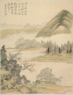 Willow Branches in Spring, 1847. Tsubaki Chinzan (Japanese, 1801-1854). Album leaf; ink and color