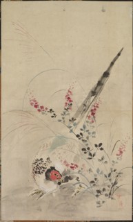 Pheasant and Grasses, late 17th-early 18th century. Attributed to Ogata Korin (Japanese, 1658-1716)