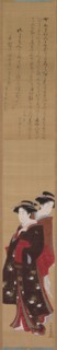 Two Beauties, late 18th-early 19th century. Kitabatake Shigemasa (Japanese, 1739-1820). Hanging