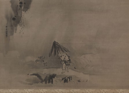 Evening Shower, 17th century. Kano Tan’yu (Japanese, 1602-1674). Hanging scroll; ink on silk;