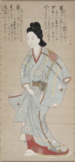 Figure of a Woman, 18th century. Ekaku Hakuin (Japanese, 1685-1768). Hanging scroll; ink and color