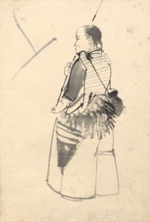 Dancer in a Fisherman's Costume. Kono Bairei (Japanese, 1844-1895). Ink on paper; overall: 38.7 x