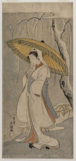 Segawa Kikunojo II as the Heron Maiden (from the series Ichimura Theater), 1770. Ippitsusai Buncho