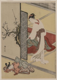 Courtesan and Sleeping Attendant, late 1760s. Suzuki Harunobu (Japanese, 1724-1770). Color