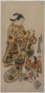 Child Reaching for a Fishbowl, c. mid 1720s. Nishimura Shigenaga (Japanese, 1697?-1756).