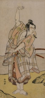 Actor Ichikawa Yaozo. Katsukawa Shunko (Japanese, 1743-1812). Color woodblock print; sheet: 30.5 x