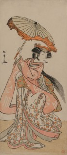 The Actor Segawa Kikunojo II Dancing with a Parasol, late 1770s. Katsukawa Shunsho (Japanese,