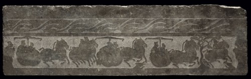Funerary Relief with Chariot Procession, 2nd Century. China, style of Wu Family Shrines,