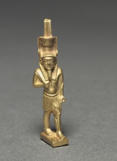 Nefertem Amulet, c. 500 BC. Lebanon, Syro-Phoenician, ealy 5th Century BC. Gold, lost-wax, solid
