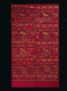 Two Tapestry-woven Panel Fragments, 1000-1460s. Central Andes, North Coast, Chimu people. Camelid