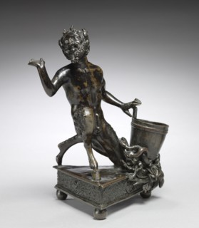 Kneeling Satyr, c. 1520. Severo da Ravenna (Italian, c.1496-c.1543). Bronze; overall: 23.4 cm (9