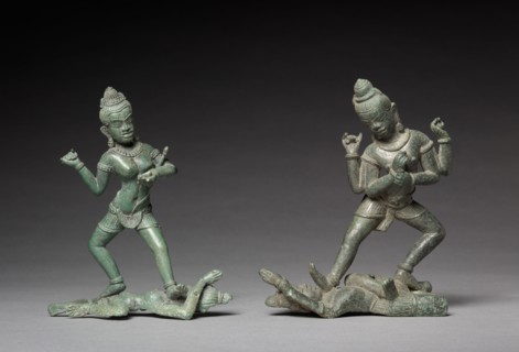 Shamvara and A Dakini, c. 1100. Cambodia, Angkor, 11th century. Bronze; overall: 14.8 cm (5 13/16