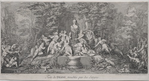 The Four Festivals:  Festival of Diana. Claude Gillot (French, 1673-1722). Etching and engraving